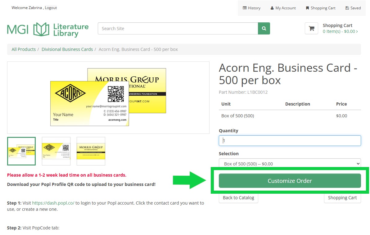 How to Add Popl QR Code to Business Card